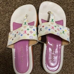 Lots of miles left on these practically vintage Louis Vuitton authentic sandals!